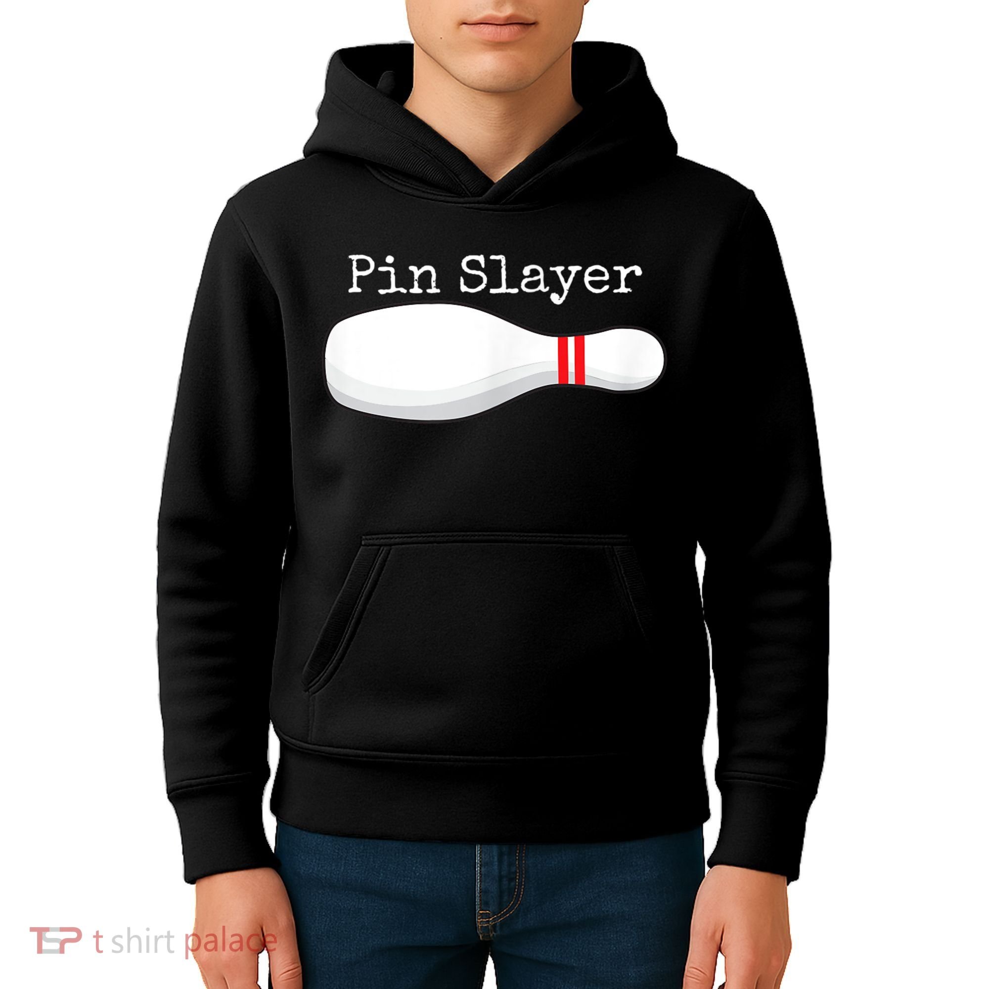 Pin Slayer Bowling Funny Graphic Strikes Turkeys Kids Hoodie