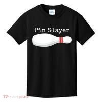 Pin Slayer Bowling Funny Graphic Strikes Turkeys Kids T-Shirt thumb 0