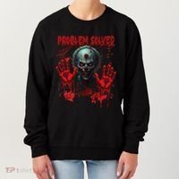 Problem Solved Bloody Hands Costume Clown Halloween Women's Sweatshirt thumb 0