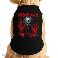 Problem Solved Bloody Hands Costume Clown Halloween Doggie Tank thumb 0
