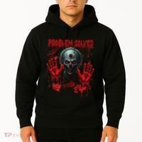Problem Solved Bloody Hands Costume Clown Halloween Hoodie thumb 2