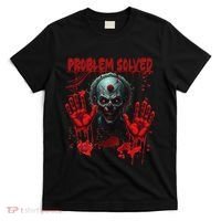 Problem Solved Bloody Hands Costume Clown Halloween T-Shirt thumb 0