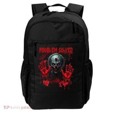 Problem Solved Bloody Hands Costume Clown Halloween Backpack