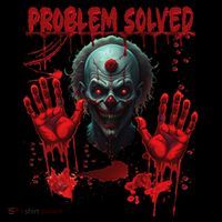 Problem Solved Bloody Hands Costume Clown Halloween Women's Hoodie thumb 2