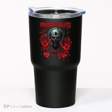 Problem Solved Bloody Hands Costume Clown Halloween Tumbler