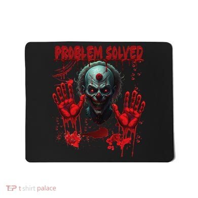 Problem Solved Bloody Hands Costume Clown Halloween Mousepad