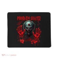 Problem Solved Bloody Hands Costume Clown Halloween Mousepad thumb 0