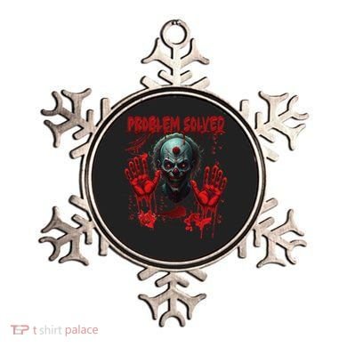 Problem Solved Bloody Hands Costume Clown Halloween Ornament