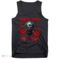 Problem Solved Bloody Hands Costume Clown Halloween Tank Top thumb 0