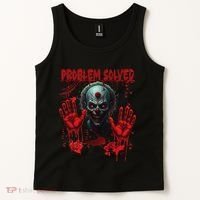 Problem Solved Bloody Hands Costume Clown Halloween Tank Top thumb 2