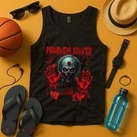 Problem Solved Bloody Hands Costume Clown Halloween Tank Top thumb 4