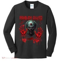 Problem Solved Bloody Hands Costume Clown Halloween Kids Long Sleeve Shirt thumb 0