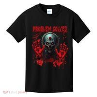 Problem Solved Bloody Hands Costume Clown Halloween Kids T-Shirt thumb 0