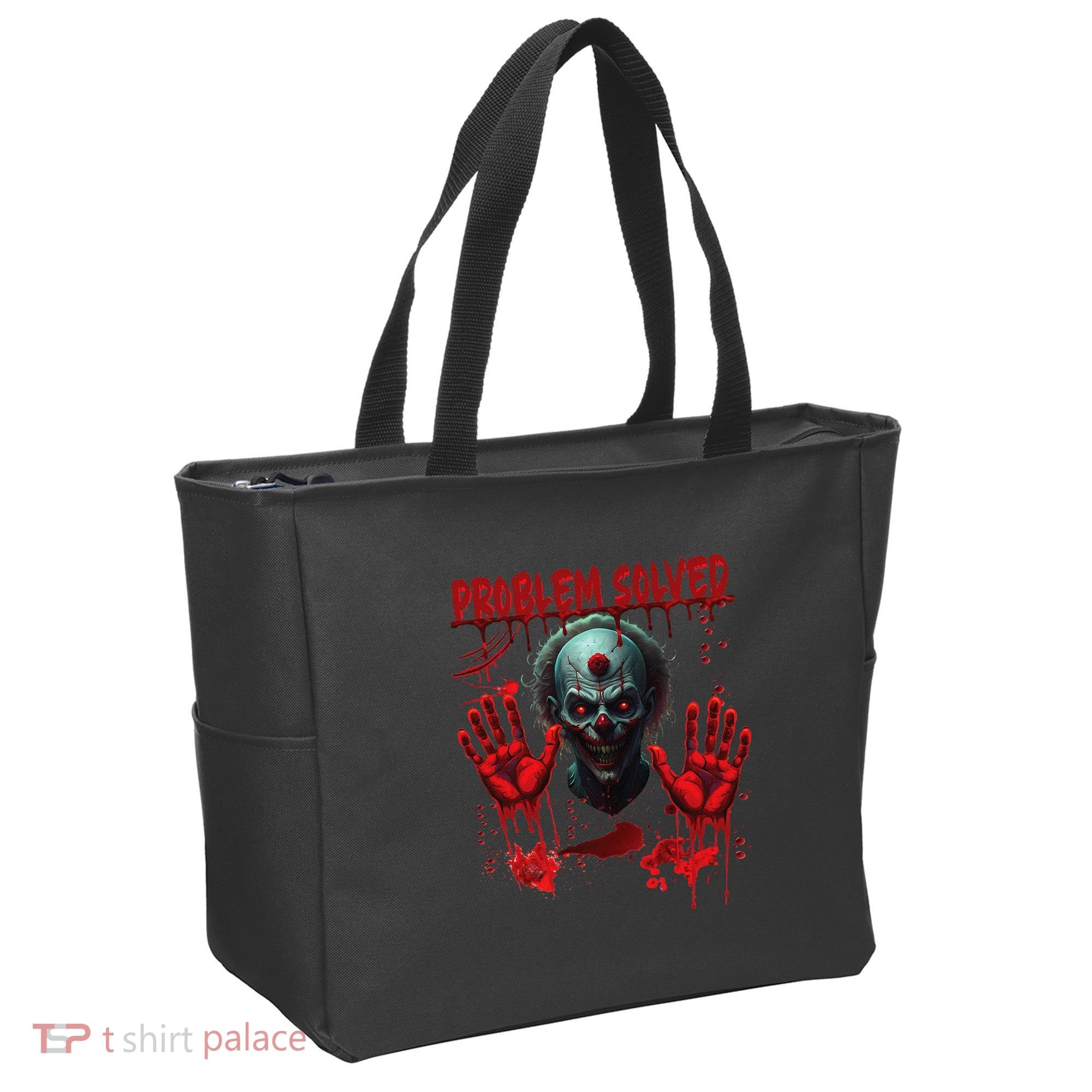 Problem Solved Bloody Hands Costume Clown Halloween Tote Bag
