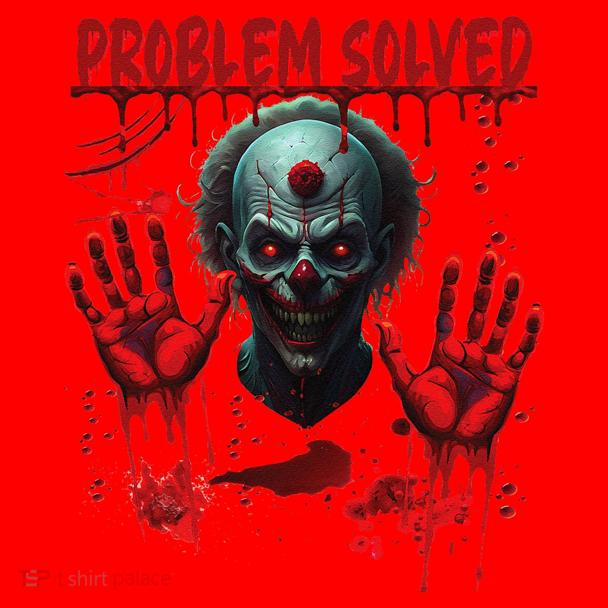 Problem Solved Bloody Hands Costume Clown Halloween Santa Hat