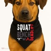 Powerlifting, Squat, Bench, Deadlift, Weightlifting Gift USA-Made Doggie Bandana thumb 1