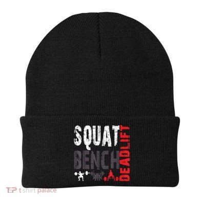 Powerlifting, Squat, Bench, Deadlift, Weightlifting Gift Beanie