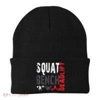 Powerlifting, Squat, Bench, Deadlift, Weightlifting Gift Beanie thumb 0