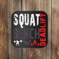 Powerlifting, Squat, Bench, Deadlift, Weightlifting Gift Coaster thumb 0