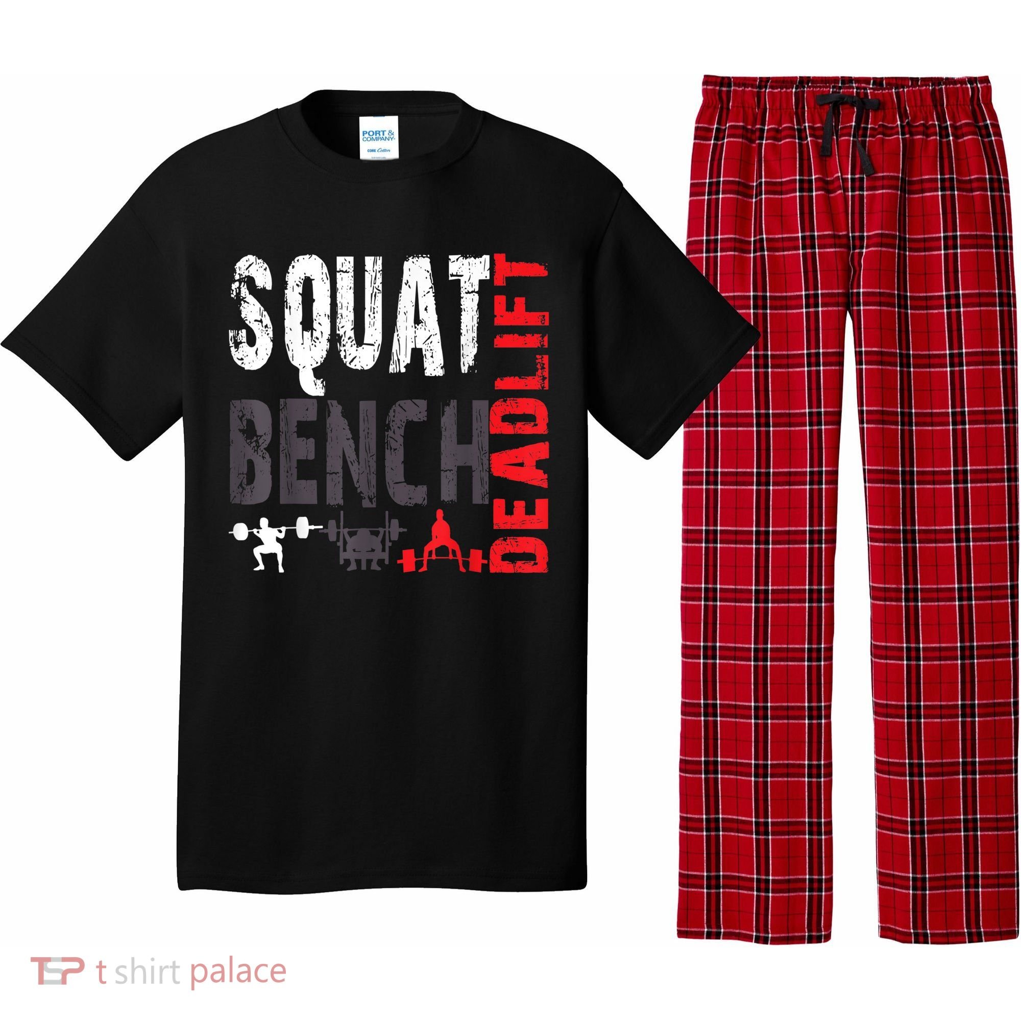 Powerlifting, Squat, Bench, Deadlift, Weightlifting Gift Pajama Set