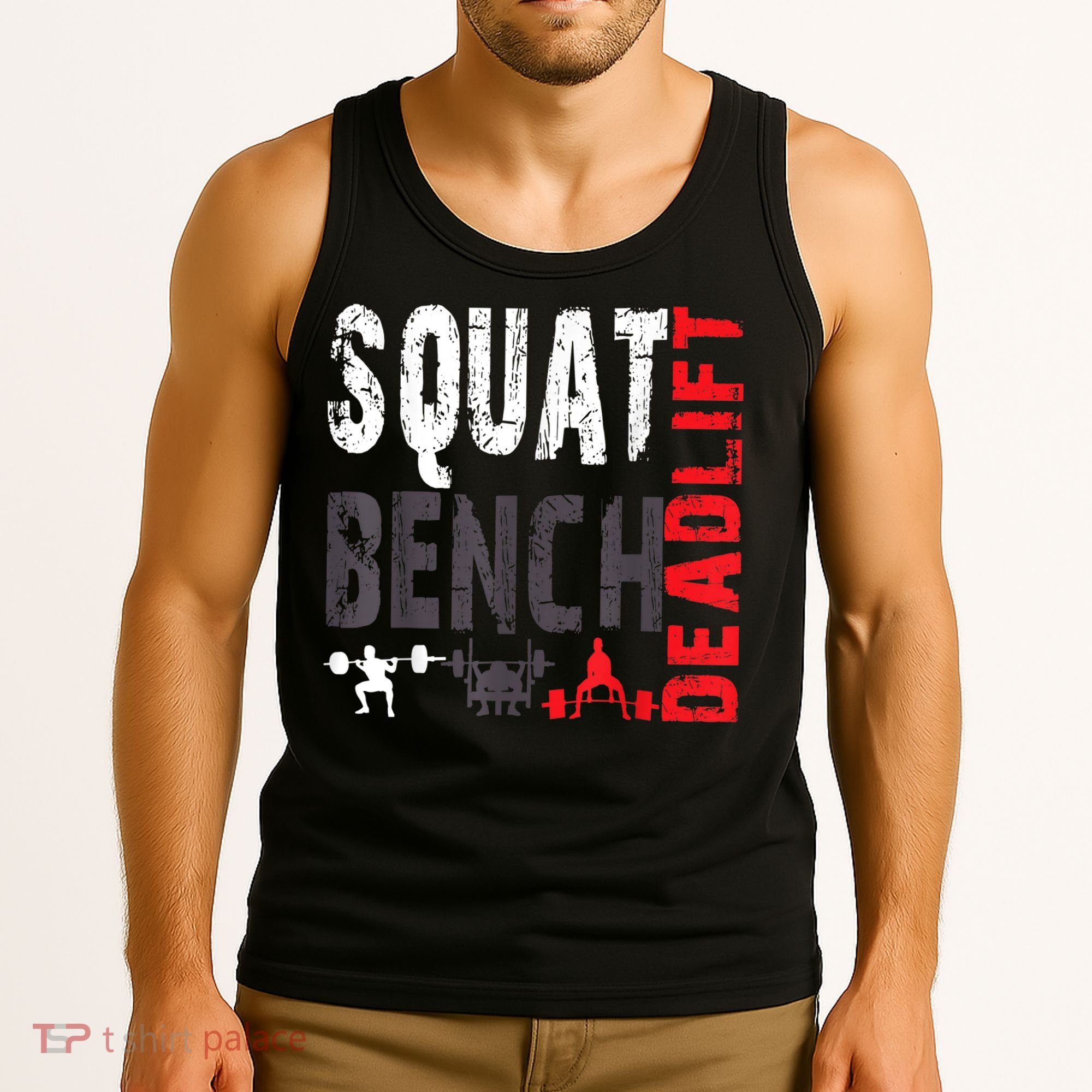 Powerlifting, Squat, Bench, Deadlift, Weightlifting Gift Tank Top