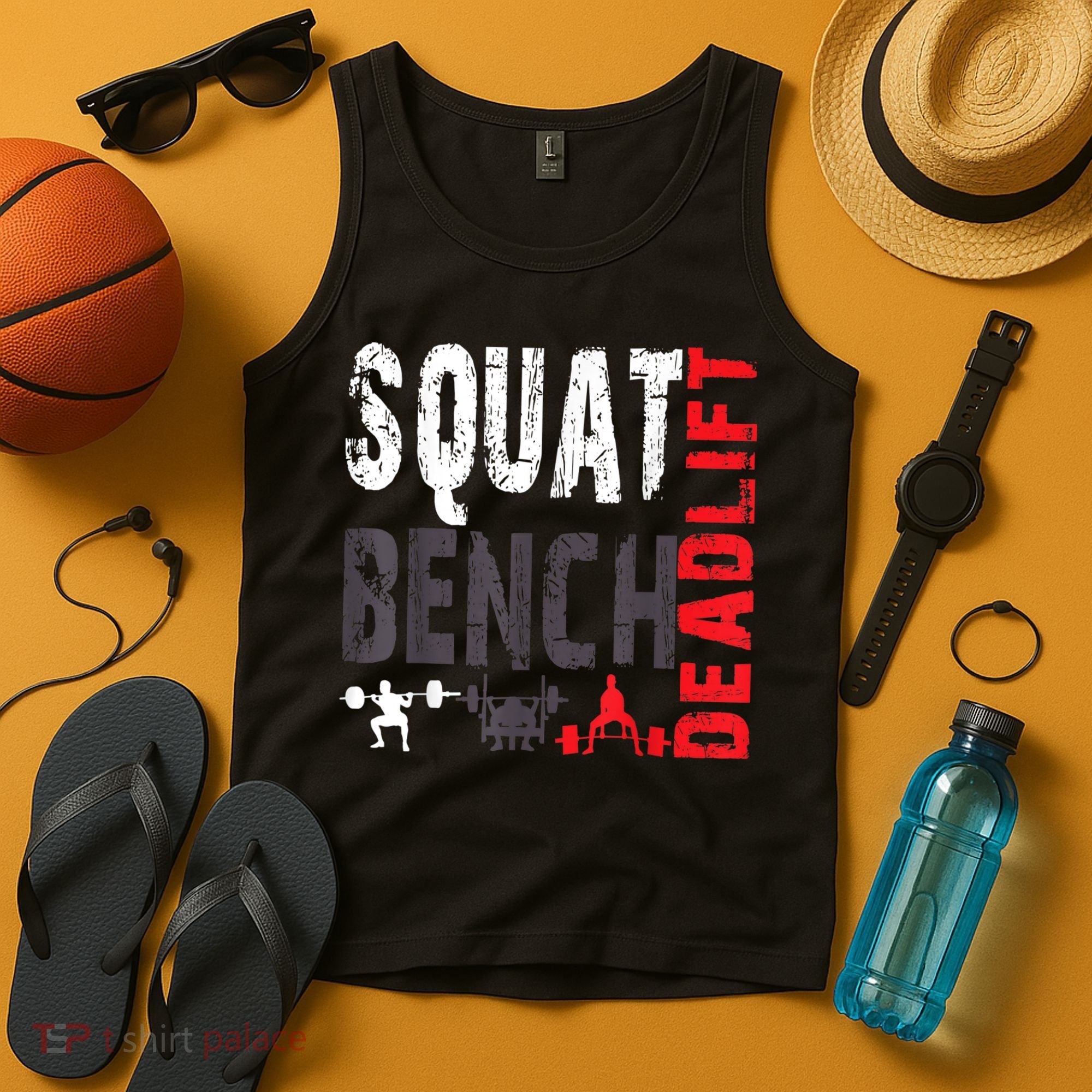 Powerlifting, Squat, Bench, Deadlift, Weightlifting Gift Tank Top