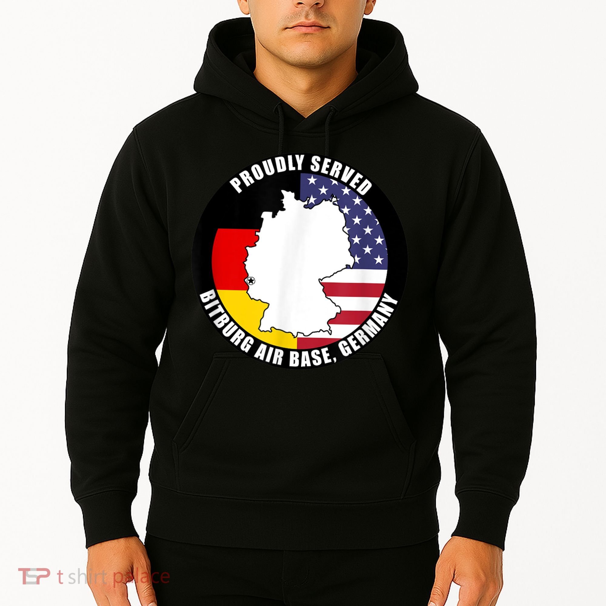 Proudly Served Bitburg Air Base Germany Military Veteran Hoodie