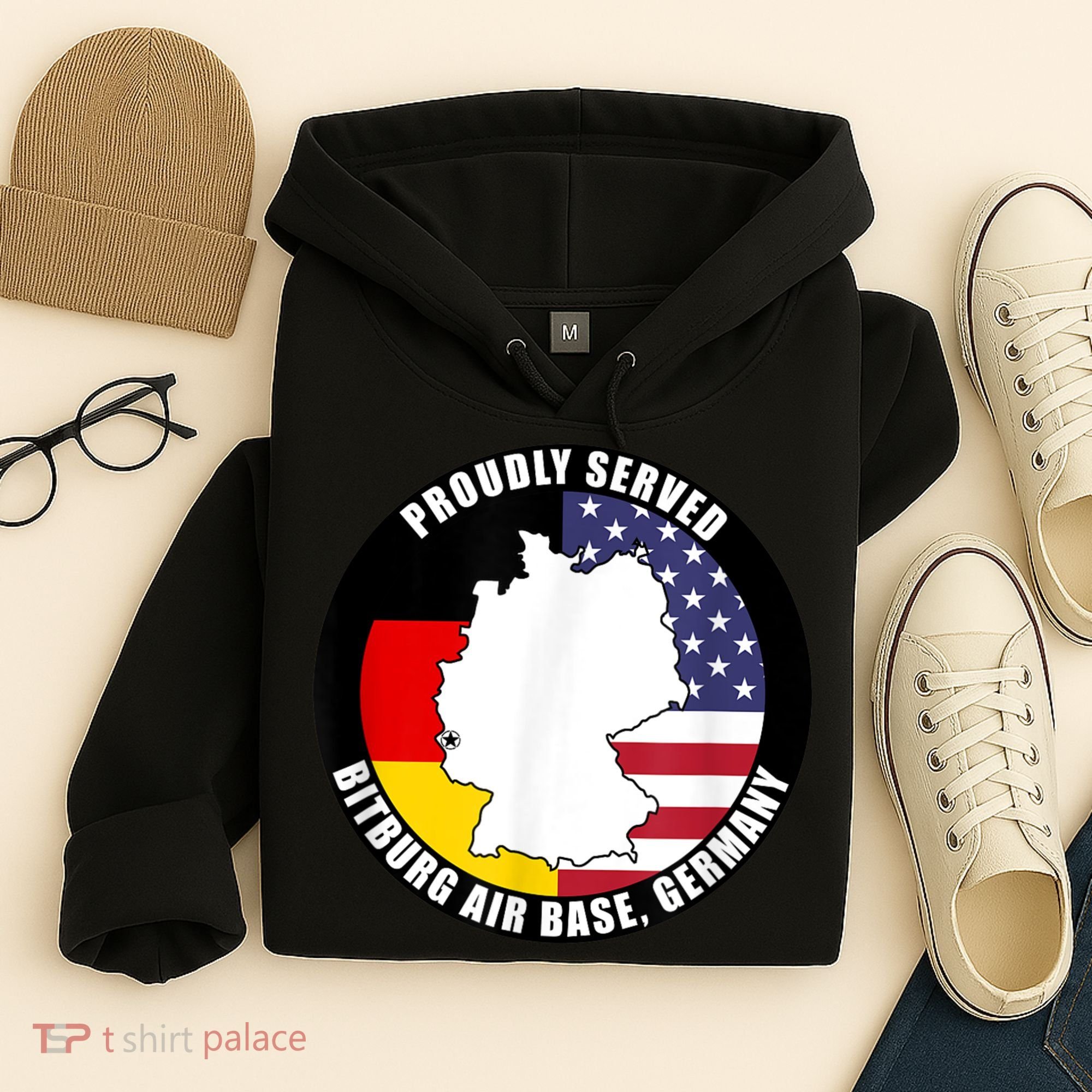 Proudly Served Bitburg Air Base Germany Military Veteran Hoodie