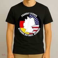 Proudly Served Bitburg Air Base Germany Military Veteran T-Shirt thumb 3