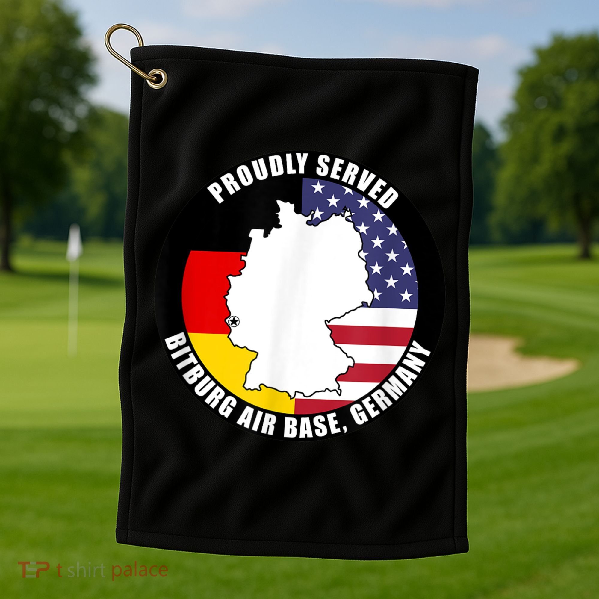 Proudly Served Bitburg Air Base Germany Military Veteran Golf Towel
