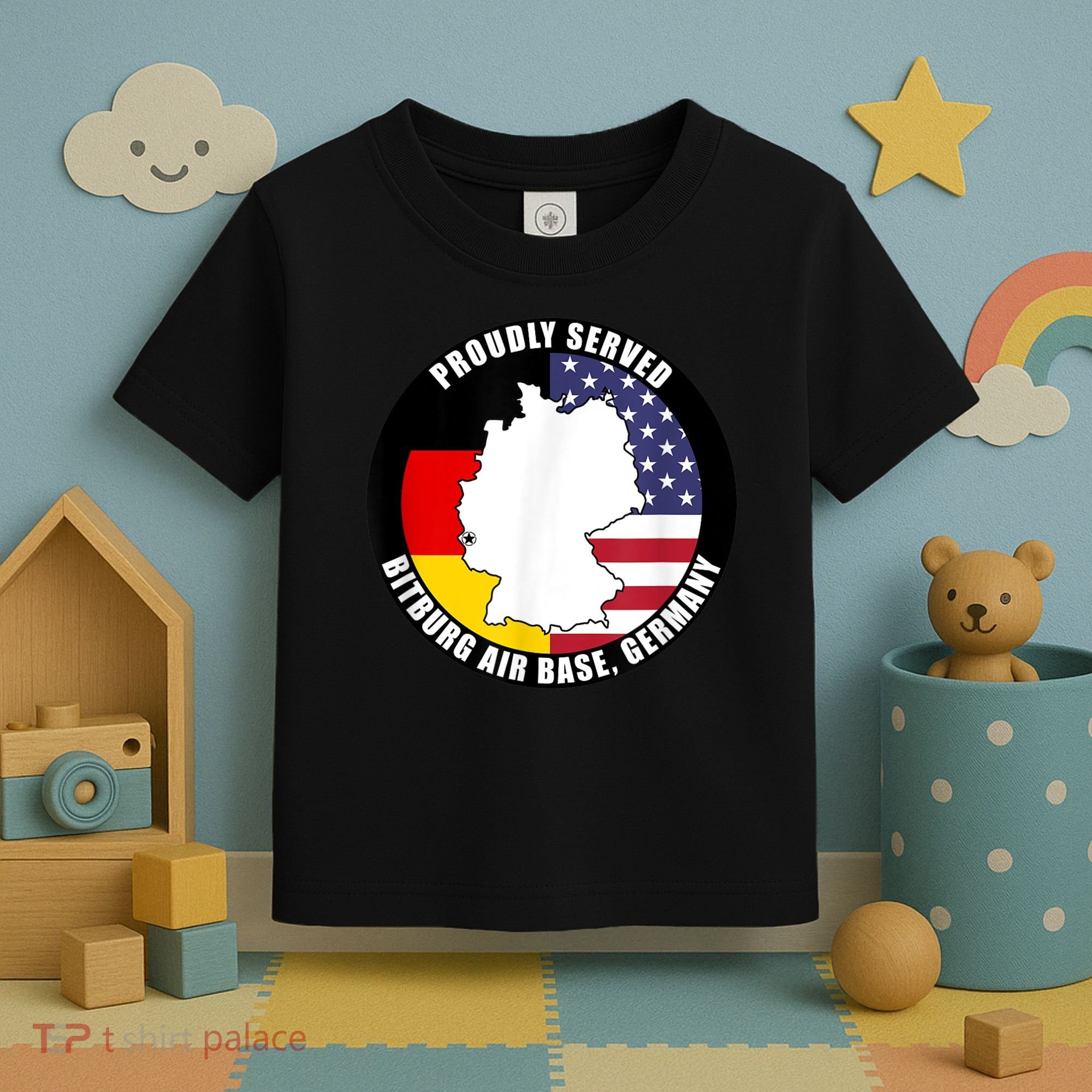 Proudly Served Bitburg Air Base Germany Military Veteran Toddler T-Shirt