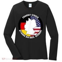 Proudly Served Bitburg Air Base Germany Military Veteran Women's Long Sleeve Shirt thumb 0