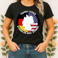 Proudly Served Bitburg Air Base Germany Military Veteran Women's T-Shirt thumb 2