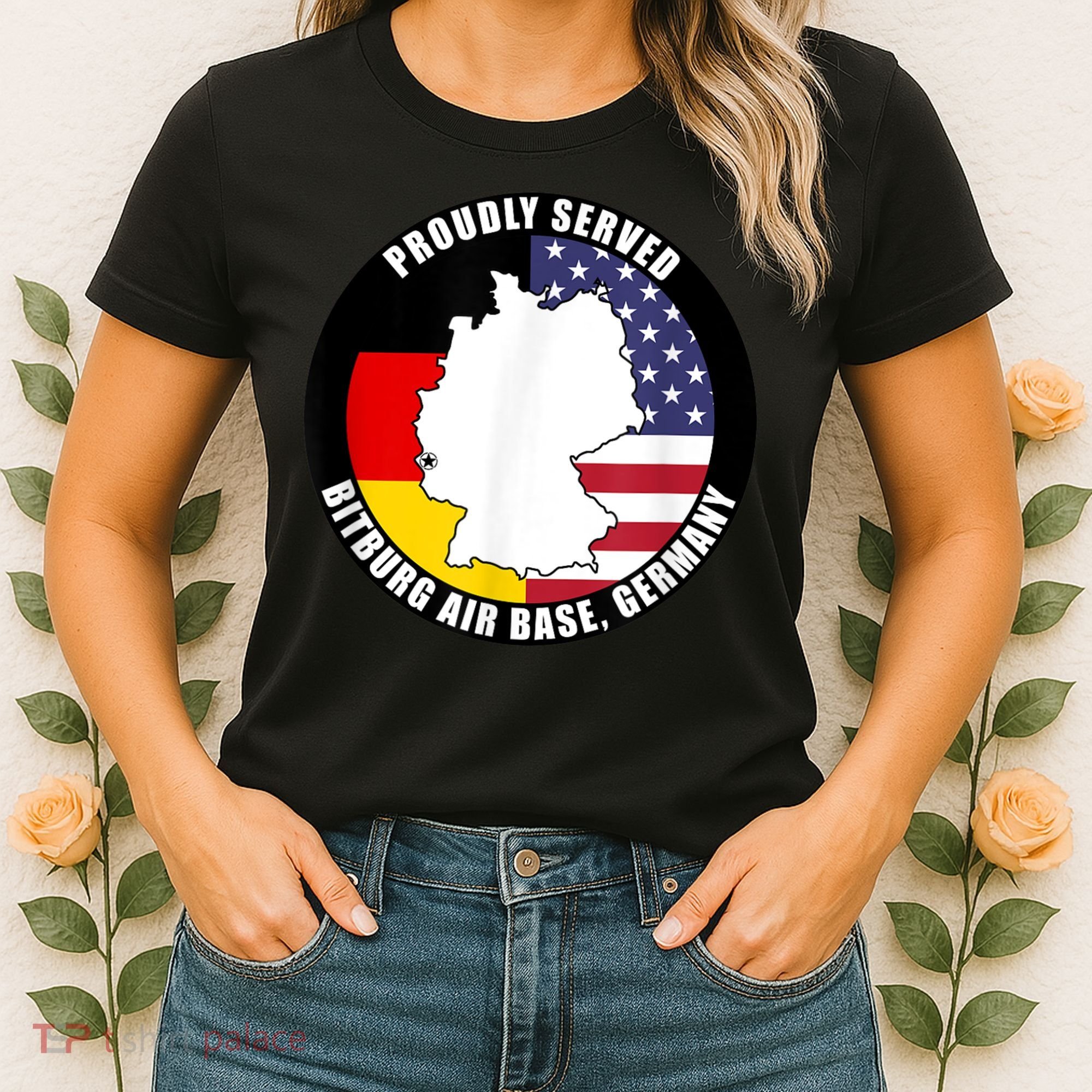 Proudly Served Bitburg Air Base Germany Military Veteran Women's T-Shirt
