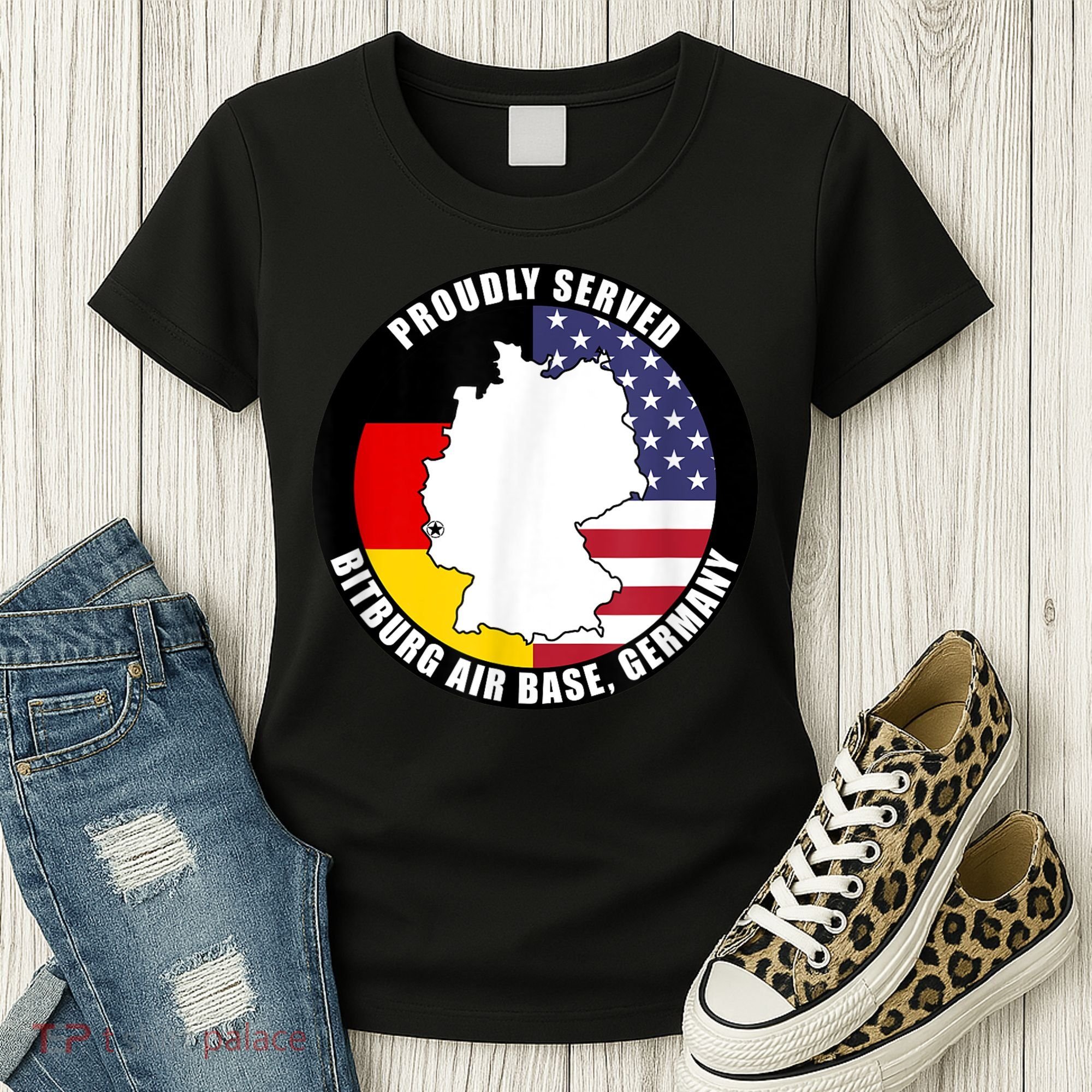 Proudly Served Bitburg Air Base Germany Military Veteran Women's T-Shirt