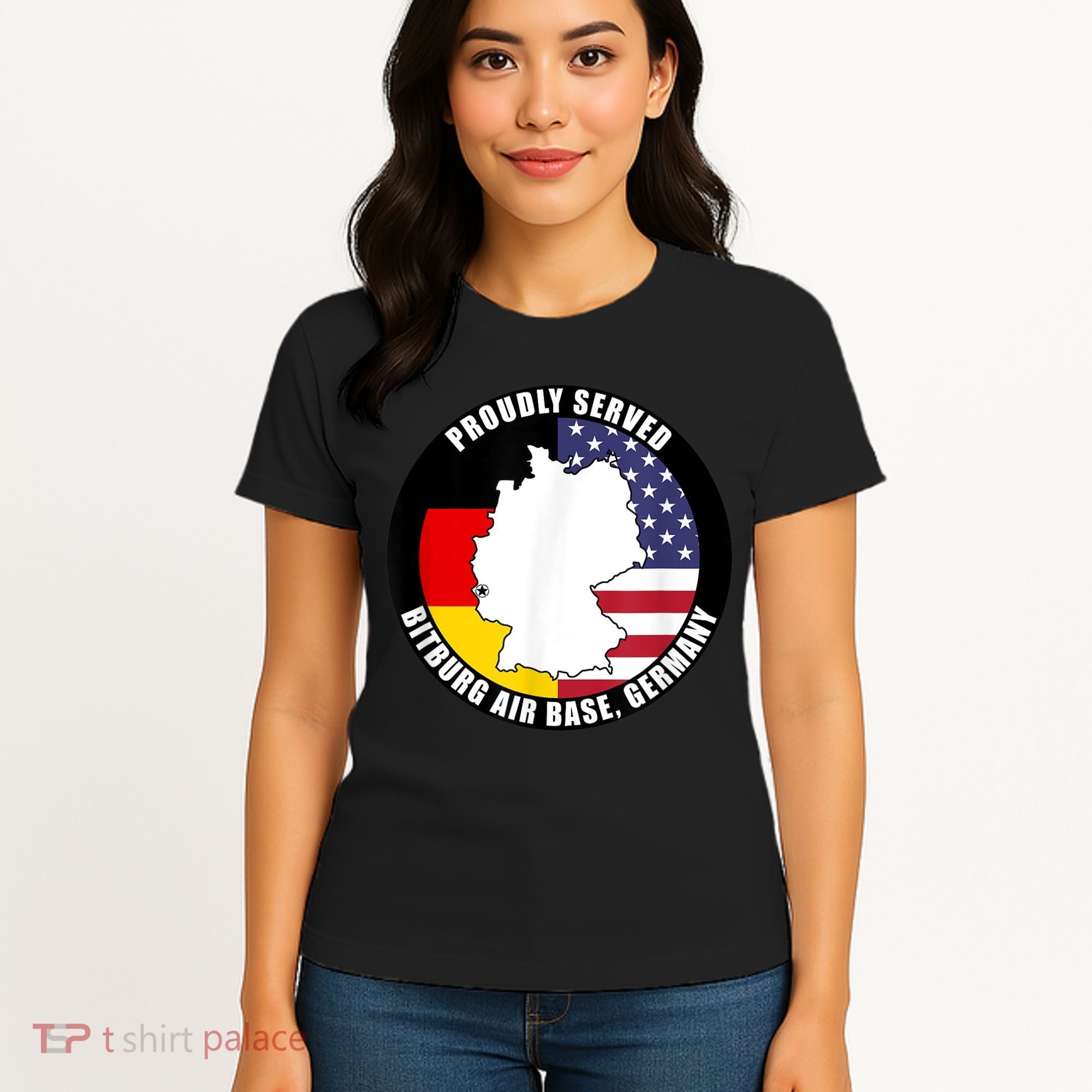 Proudly Served Bitburg Air Base Germany Military Veteran Women's T-Shirt