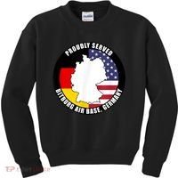 Proudly Served Bitburg Air Base Germany Military Veteran Kids Sweatshirt thumb 0