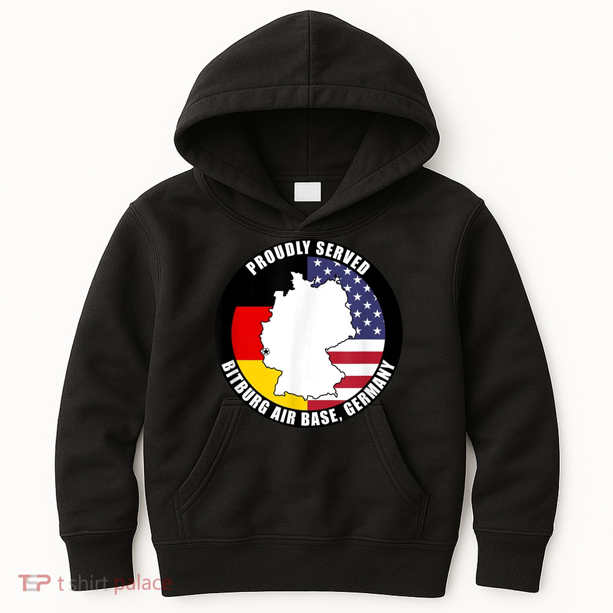 Proudly Served Bitburg Air Base Germany Military Veteran Kids Hoodie