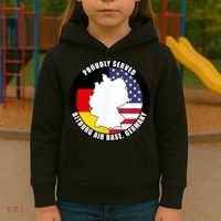 Proudly Served Bitburg Air Base Germany Military Veteran Kids Hoodie thumb 3