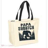 Papa Squatch Bigfoot Dad Fathers Day Tote Bag thumb 2
