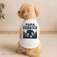 Papa Squatch Bigfoot Dad Fathers Day Doggie Tank thumb 2