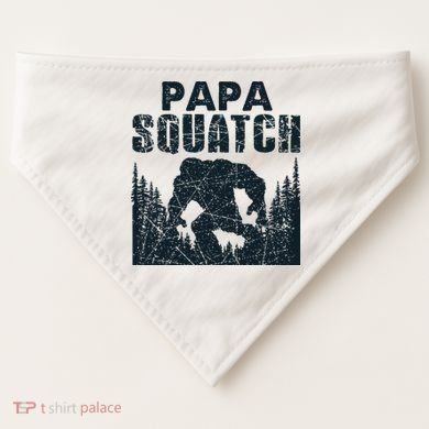 Papa Squatch Bigfoot Dad Fathers Day USA-Made Doggie Bandana