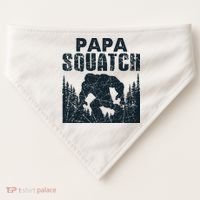 Papa Squatch Bigfoot Dad Fathers Day USA-Made Doggie Bandana thumb 0