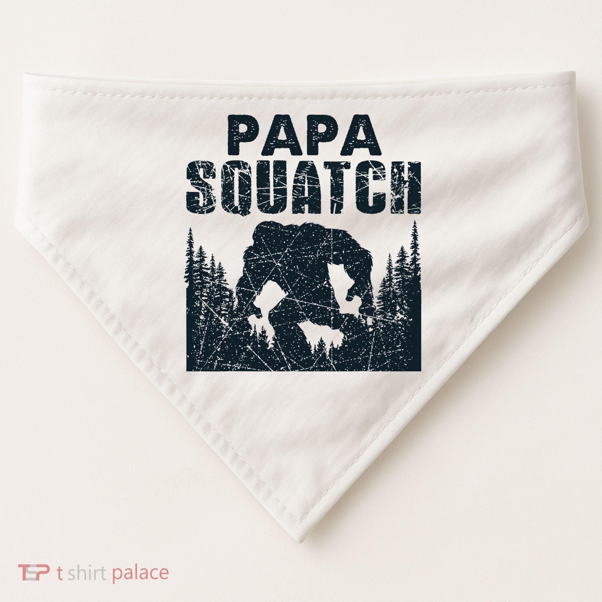 Papa Squatch Bigfoot Dad Fathers Day USA-Made Doggie Bandana