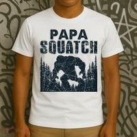 Papa Squatch Bigfoot Dad Fathers Day T-Shirt thumb 3