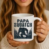 Papa Squatch Bigfoot Dad Fathers Day Coffee Mug thumb 3