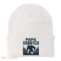 Papa Squatch Bigfoot Dad Fathers Day Beanie thumb 0