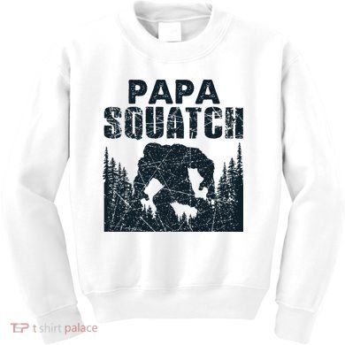 Papa Squatch Bigfoot Dad Fathers Day Kids Sweatshirt