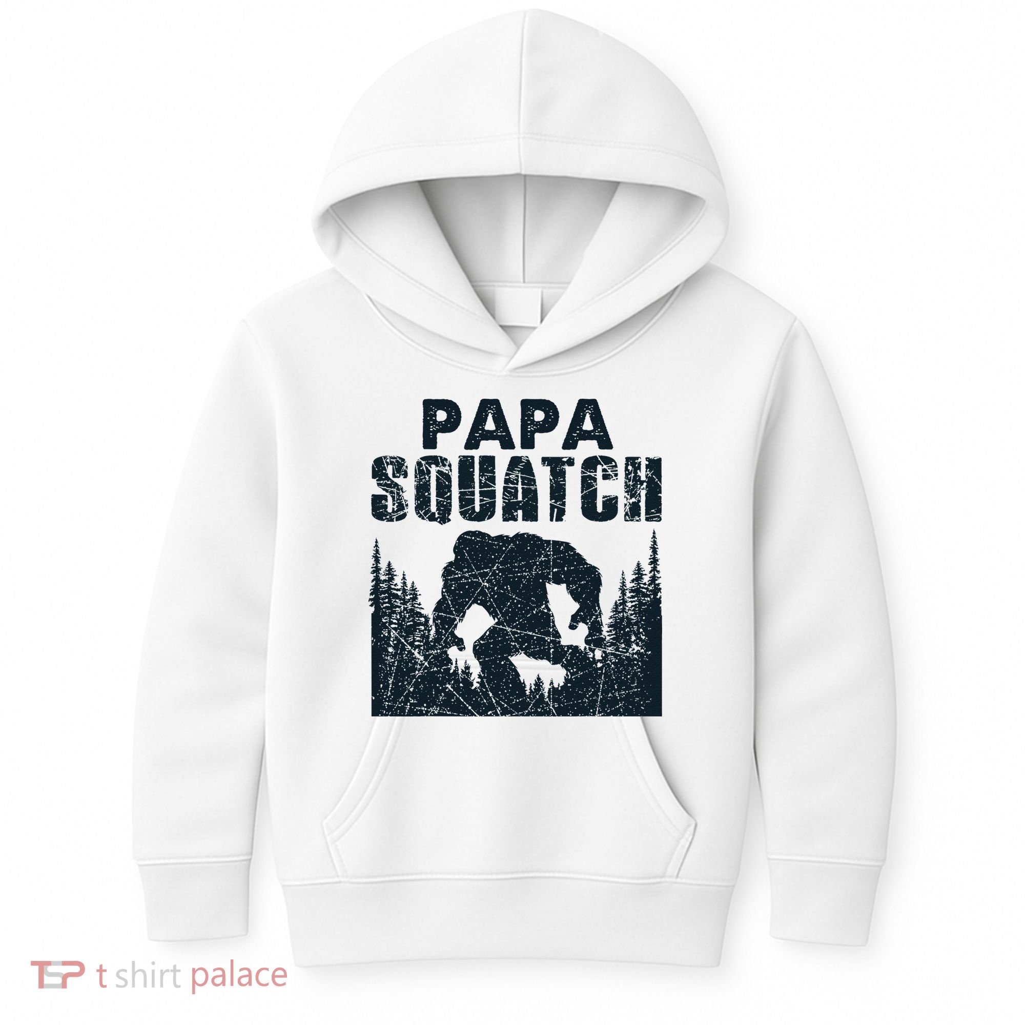 Papa Squatch Bigfoot Dad Fathers Day Kids Hoodie