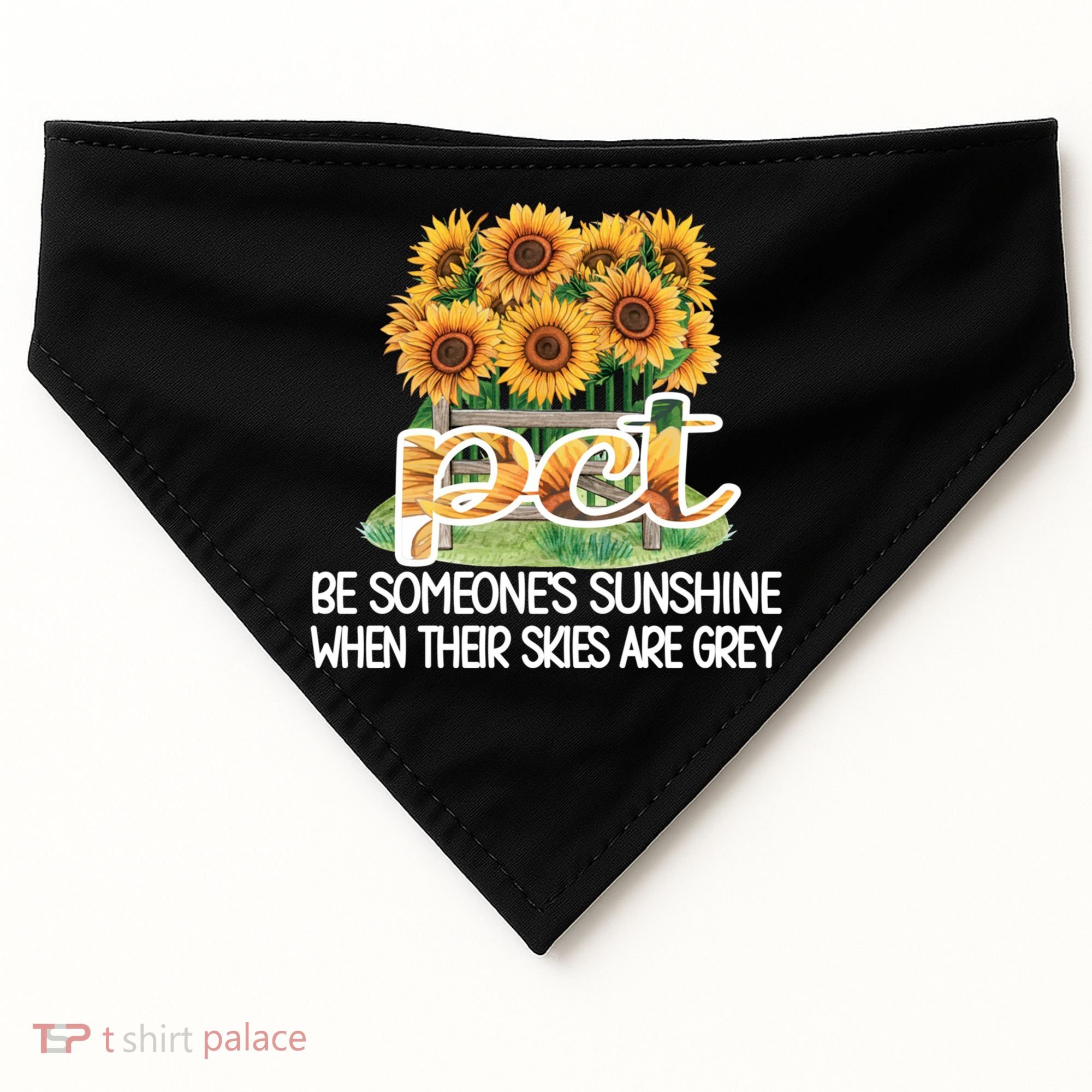 Pct Sunflower Best Patient Care Tech Cool Gift USA-Made Doggie Bandana